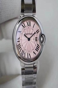 Replica Ballon Bleu De Cartier Pink Dial 33mm V6 Factory