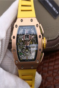 Replica Richard Mille RM11-03 KV Factory Rose Gold Skeleton Dial