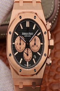 Replica Audemars Piguet Royal Oak Chronograph 18K Rose Gold 26331OR.OO.1220OR.02 OM Factory Black Dial