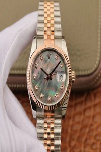 Replica Rolex Datejust 36mm GM Factory Grey Mother-Of-Pearl Dial