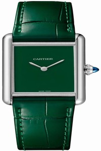 Replica wsta0056 Green Cartier Tank Must Quartz Ladies Large Midsize Watch